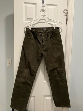 GAP Men's straight cords w/ gapflex forbidden forest greenPants - Straight Fit